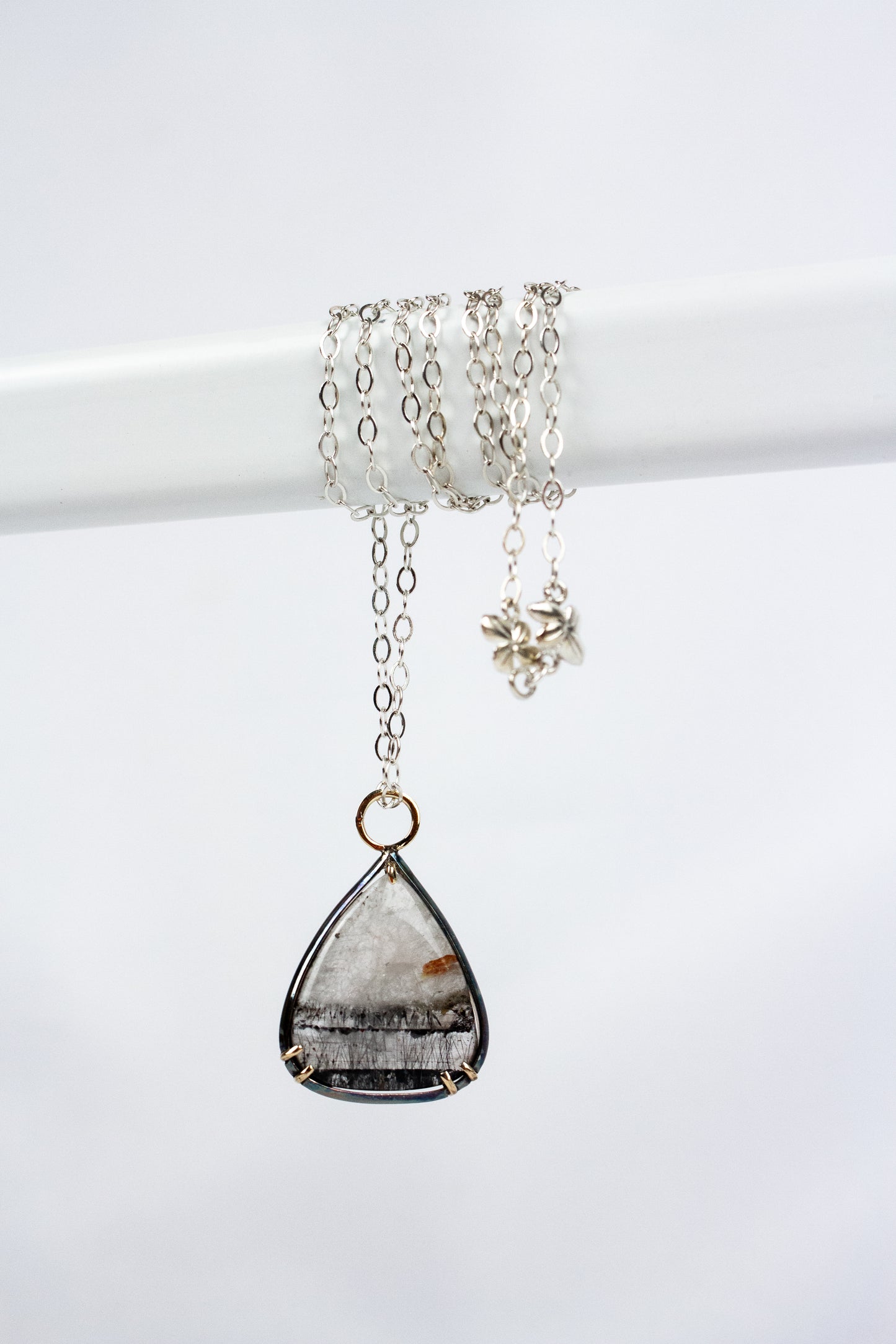 scenic rutile quartz pendant necklace