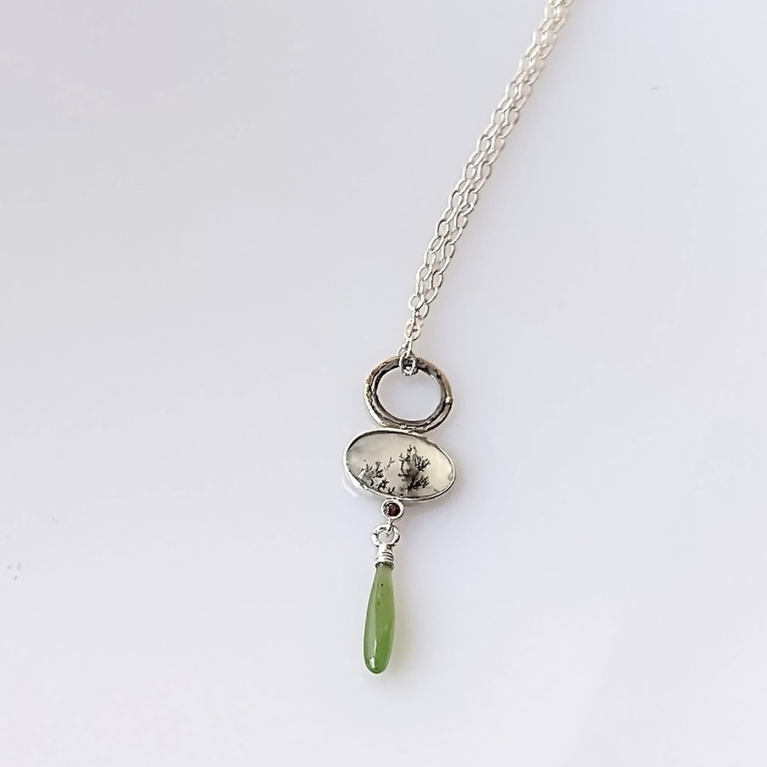 Dendritic Agate Scenic Necklace