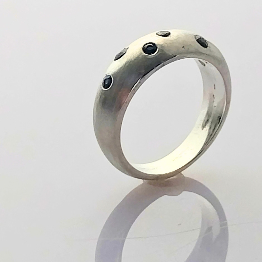 Sapphire Dots Chunky Ring