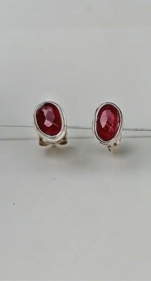 Pink Tourmaline Stud Earrings